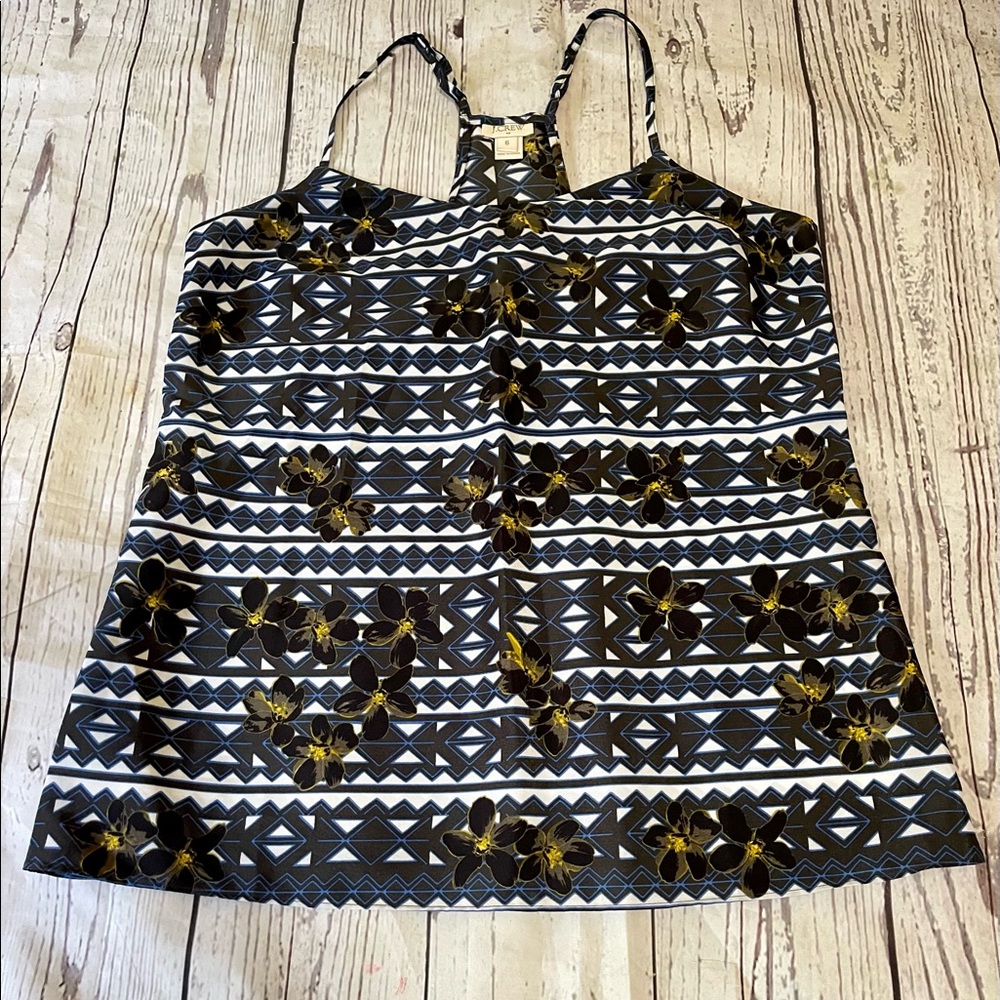 Jcrew razor back floral tank